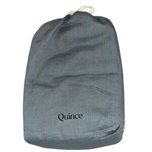 NWOT Quince Blue Full/Queen European Linen Duvet Cover – Small Mark on Bag